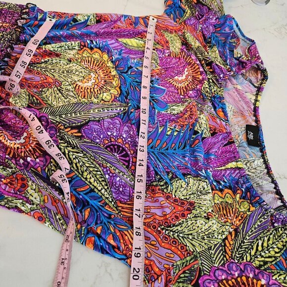 ABS by Allen Schwartz Size XS Swim Coverup Multicolor Pull Over Colorful - Picture 7 of 11